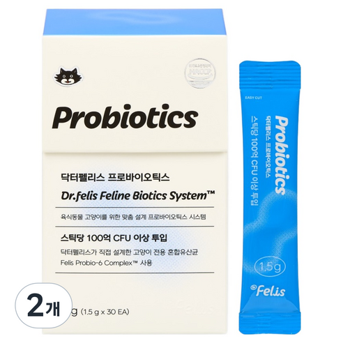 닥터펠리스 고양이 프로바이오틱스 30p, 45g, 2개, 유산균