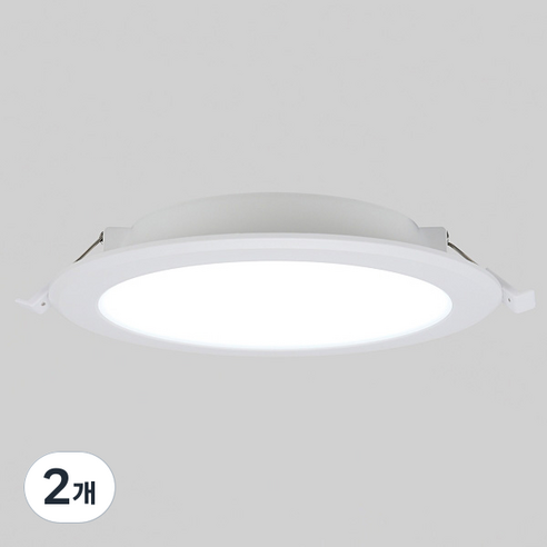 KDT LED 욕실 화장실 다운라이트 20W 150mm, 화이트 + 주광색, 2개