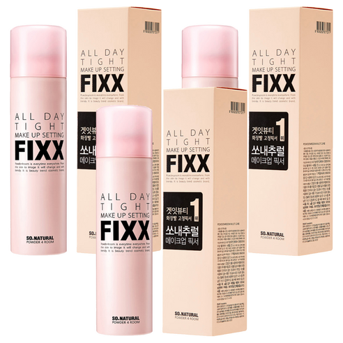 쏘내추럴 파우더포룸 올 데이 타이트 메이크업 세팅 픽서, 100ml, 3개