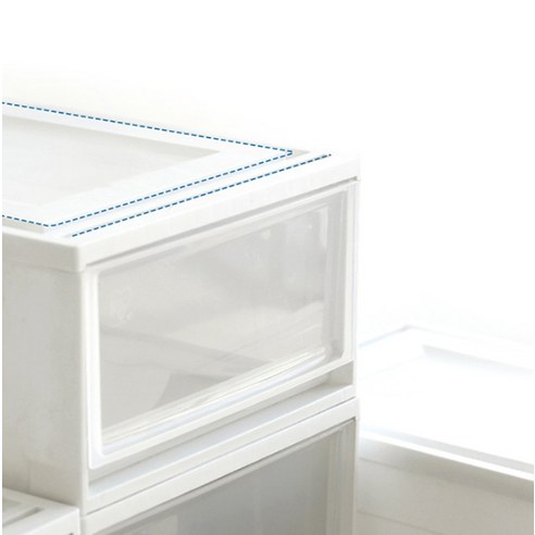 아이리스 시스템 수납박스 슬라이딩 서랍장 BC-500 후기 분석 - 서랍 내부 수납 모습