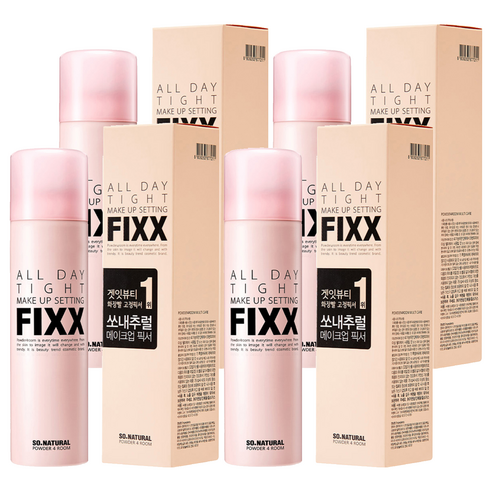 쏘내추럴 파우더포룸 올 데이 타이트 메이크업 세팅 픽서, 100ml, 4개