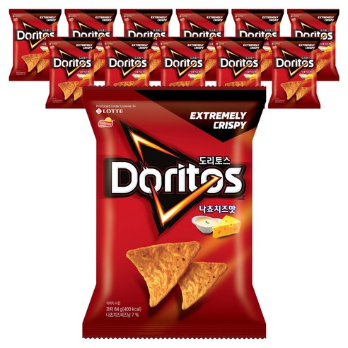 [쿠팡]도리토스 나쵸치즈맛, 84g, 12개(와우할인 11,640원/무료)