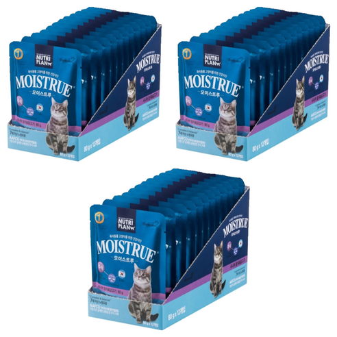 동원뉴트리플랜 시니어 고양이 모이스트루 주식 파우치, 닭+참치, 80g, 36개