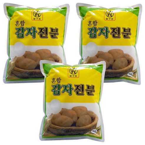 금하 혼합 감자전분, 1kg, 3개