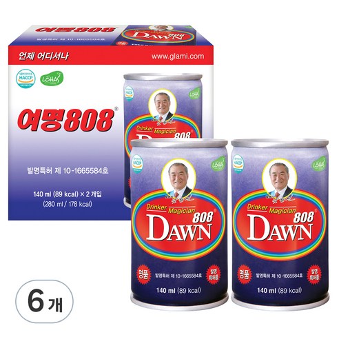 여명808 숙취해소음료, 140ml, 6개