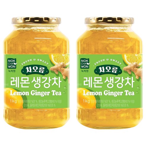 녹차원 차오름 레몬생강차, 1kg, 1개입, 2개