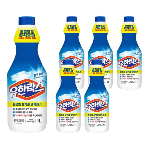 유한락스 흰옷 표백제, 1L, 6개 - 락스/살균소독제 | 쿠팡