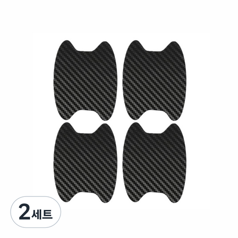 메오 자동차 도어 카본 보호필름 스티커 가드용품 4p, 블랙, 2세트