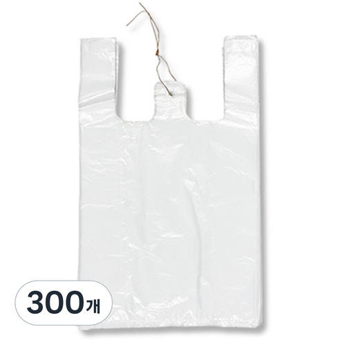 애니돌 손잡이 마트 비닐봉투 유백, 20L, 300개