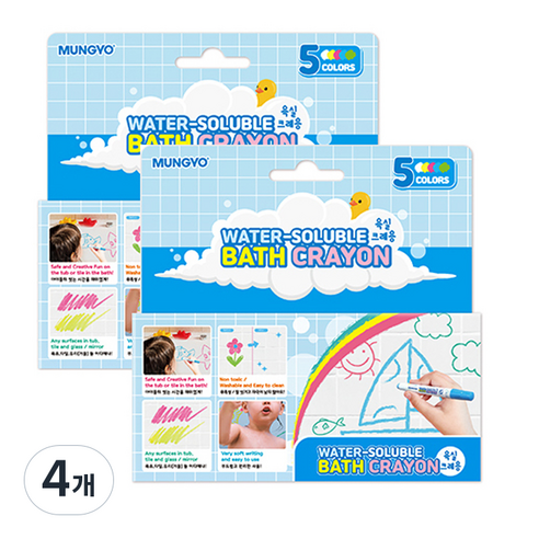 문교 욕실 크레용 MWBC-5A, 5색, 4개