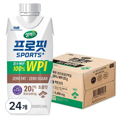 셀렉스 프로핏 스포츠 초콜릿, 330ml, 24개