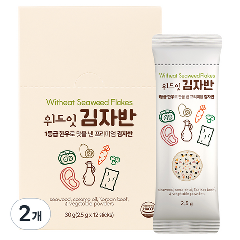 위드잇 김자반 12p, 30g, 2개, 김맛