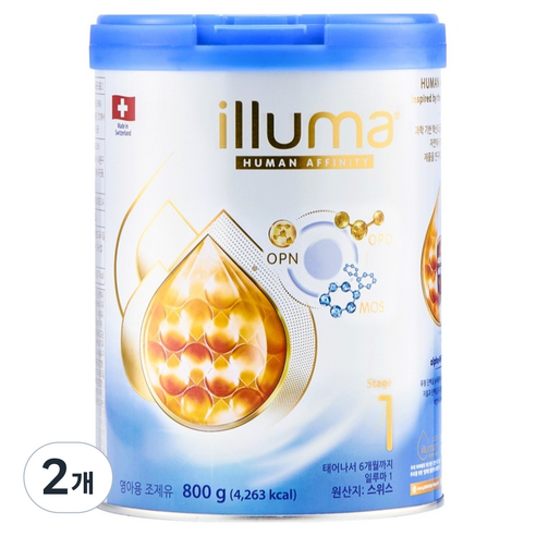 일루마 분유 1단계, 800g, 2개