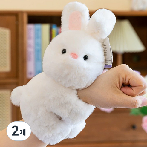 다다랜드 껌딱지 손목 애착 밴드 인형, 20cm, 토끼, 2개