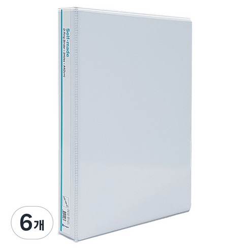 영오 백색 투명 D링 바인더 3공 2cm, 화이트 + 투명, 6개