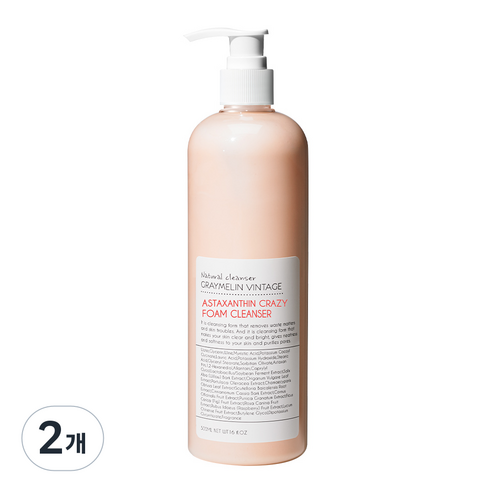 그레이멜린 대용량 크레이지 폼 클렌져 아스타잔틴, 2개, 500ml