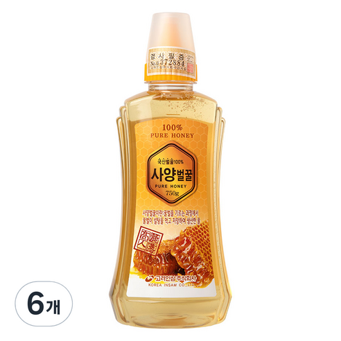 고려인삼 사양벌꿀 750g, 6개 솔직 후기 | 실사용자 리뷰 분석 - 상품 이미지 1