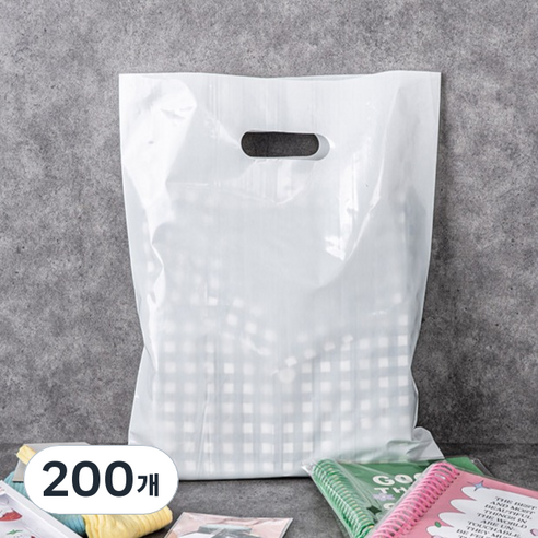 혜림봉투 PE 비닐쇼핑백 25 x 35, 유백, 200장
