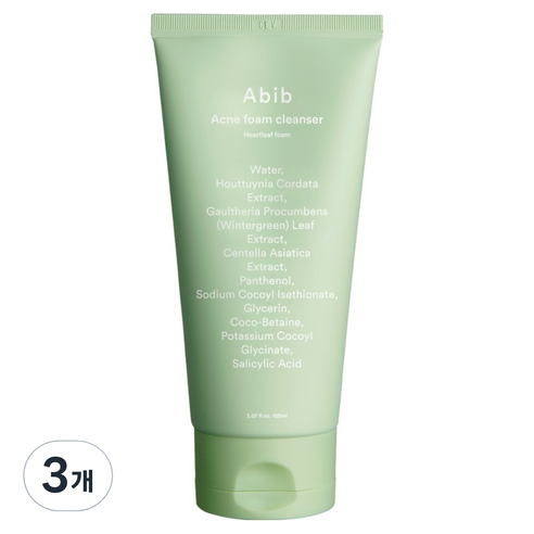 아비브 아크네 폼 클렌저 어성초, 150ml, 3개