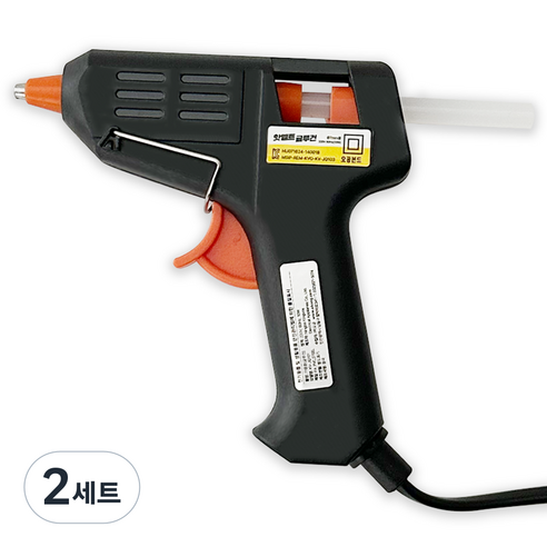 오공 미니 핫멜트 글루건 7mm 소형 글루스틱2P, 2세트