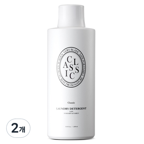 베르블랑 유아용 세탁 세제 클래식향, 1L, 2개