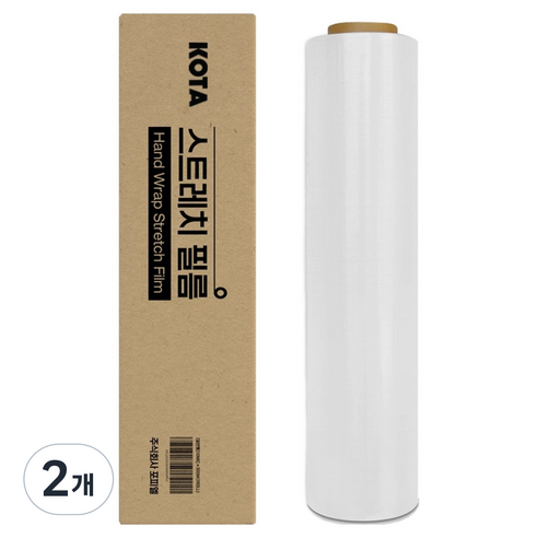 코타 스트레치 필름 500mm x 300m, 투명, 2개