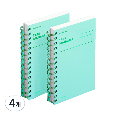 모트모트 태스크 매니저 HALF YEAR 플래너, 그리너리, 4개