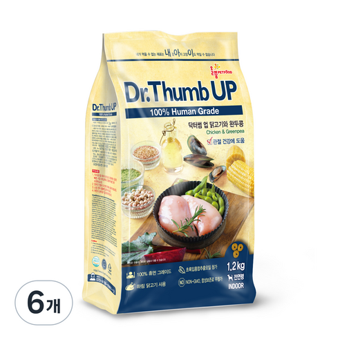 닥터썸 업 강아지 기능성 사료, 뼈/관절강화, 1.2kg, 6개
