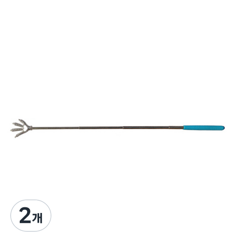 COOLATHOME 늘어나는 휴대용 길이조절 닭발 효자손, 블루, 2개