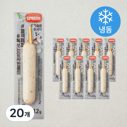 마니커에프앤지 단백한끼 닭가슴살소시지 블랙페퍼 (냉동), 70g, 20개, 1개입