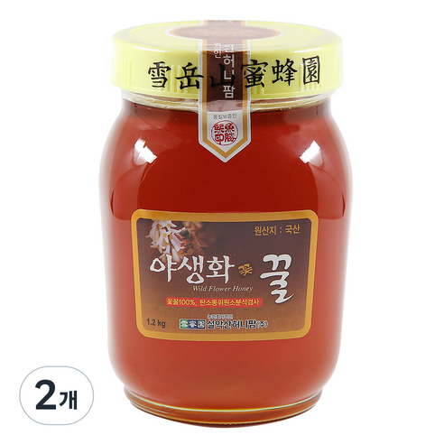 설악산허니팜 야생화꿀, 2개, 1.2kg