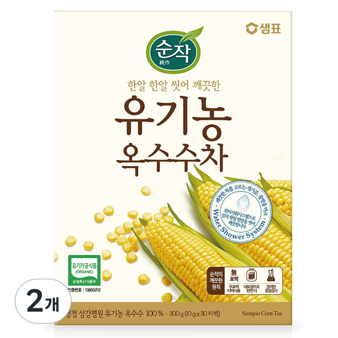 순작 유기농 옥수수차 티백, 10g, 30개입, 2개