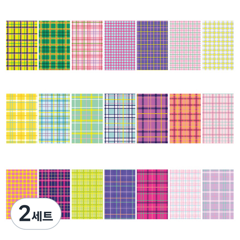 아이씨엘디자인 다꾸 체크 내지 21종 MIX 세트 체크, 2세트