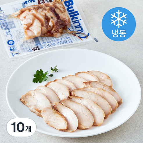 벌키니 닭가슴살 슬라이스 갈비맛 (냉동), 100g, 10개, 1개입