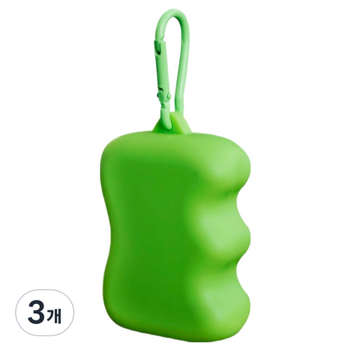 바이데 강아지 깔끔한 귀여운 풉백파우치, 그린클립, 3개, 1개입