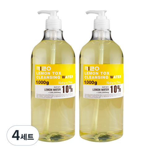 키로코스 내추럴수 클렌징워터 2종, 1kg, 4세트
