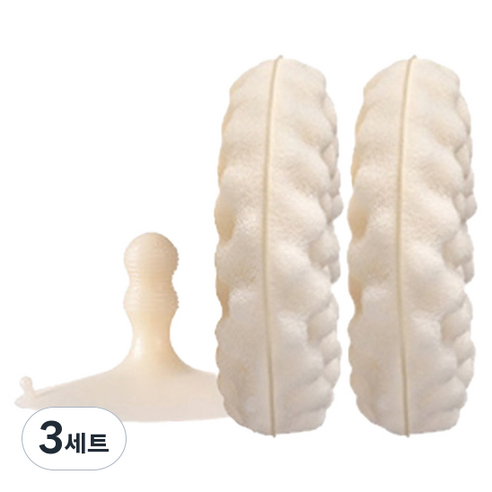 존글로벌 부착형 원형 수세미 2p + 흡착판, 3세트