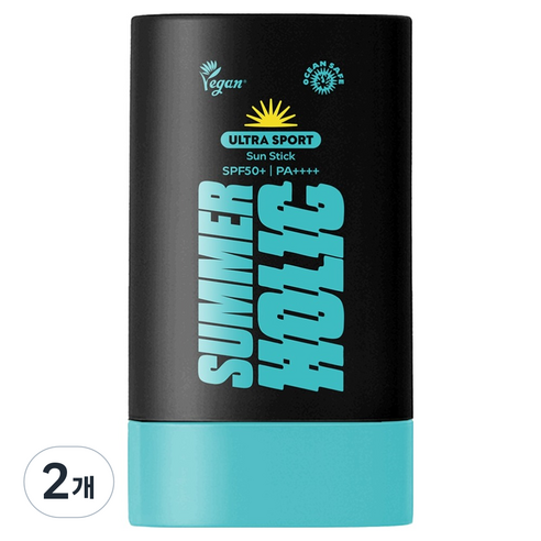 썸머홀릭 울트라 스포츠 선스틱 SPF50+ PA++++, 19g, 2개