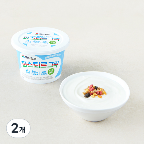 파스퇴르 그릭요거트, 400g, 2개