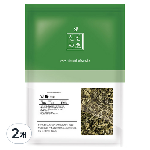 신선약초 국산 약쑥 강화사자발쑥, 100g, 2개