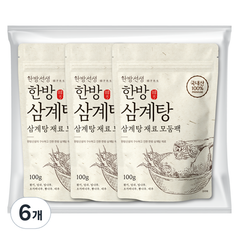 한방선생 국내산 삼계탕 재료 100g, 6개 맛있게 먹은 솔직 후기 - 상품 이미지 1
