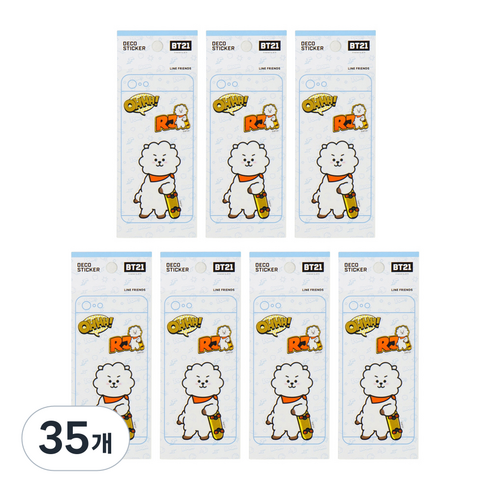라인프렌즈 BT21 모바일 데코 스티커 2탄, 알제이, 35개