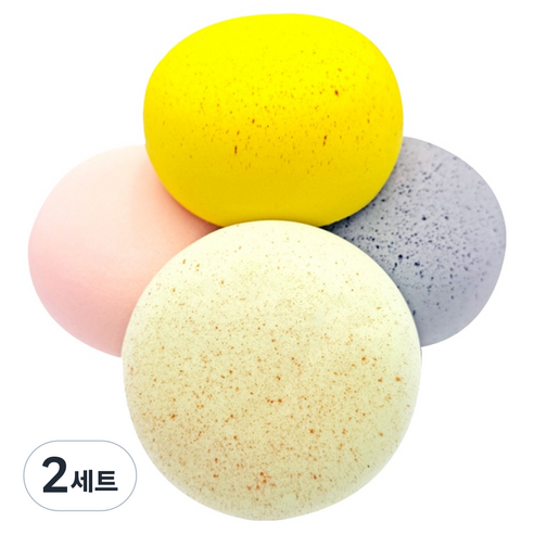 아가플러스 폭신 이색 호빵 스퀴시 4종 세트, 2세트