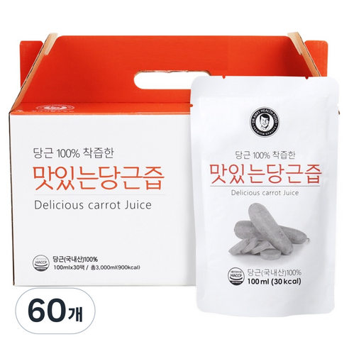 김재식헬스푸드 맛있는 당근즙, 100ml, 60개