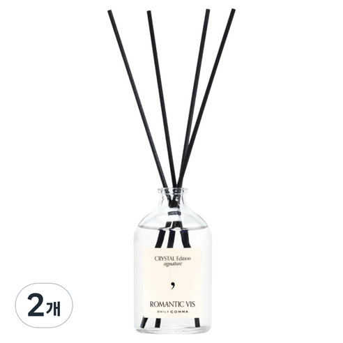 데일리콤마 크리스탈 에디션 디퓨저, 로맨틱비스, 100ml, 2개