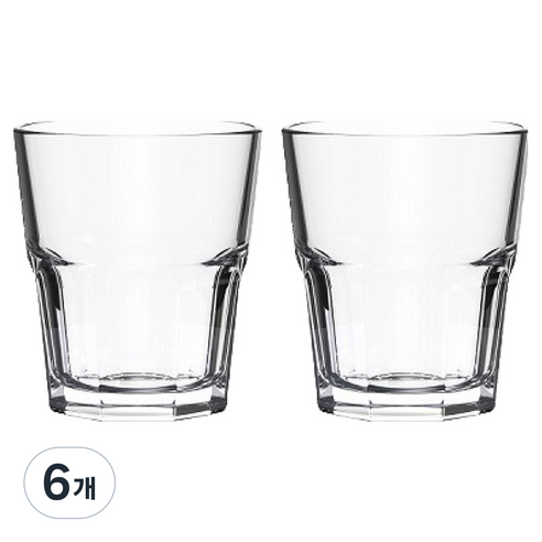 오션글라스 센트라 락글라스 200ml, 투명, 6개