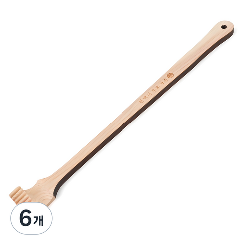 코멧 편백나무 효자손, 우드색, 6개