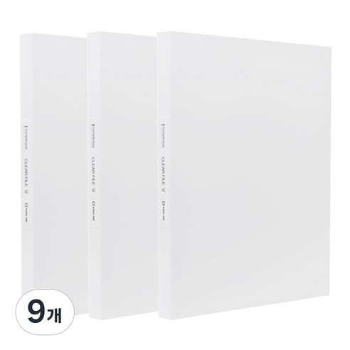 킹짐 클리어화일 A4 40매, 화이트, 9개