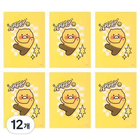 카카오프렌즈 세이치즈 2포켓 파일, 12개, 춘식이