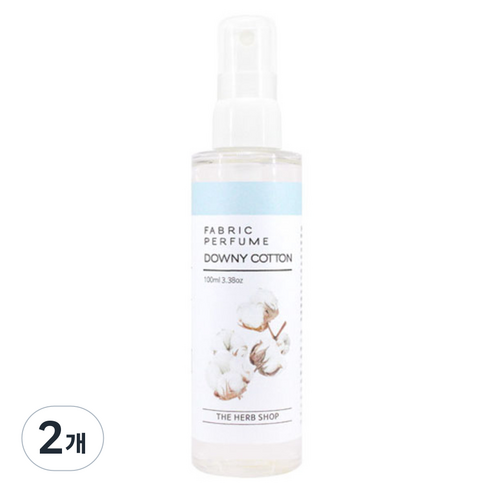 더허브샵 미니 섬유 향수 본품, 다우니 코튼, 100ml, 2개